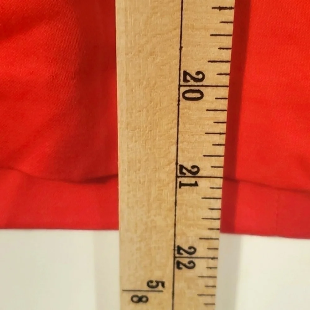 NWT Express Size 12 Red Tan Mini Skirt | High Rise Multicolor Workwear